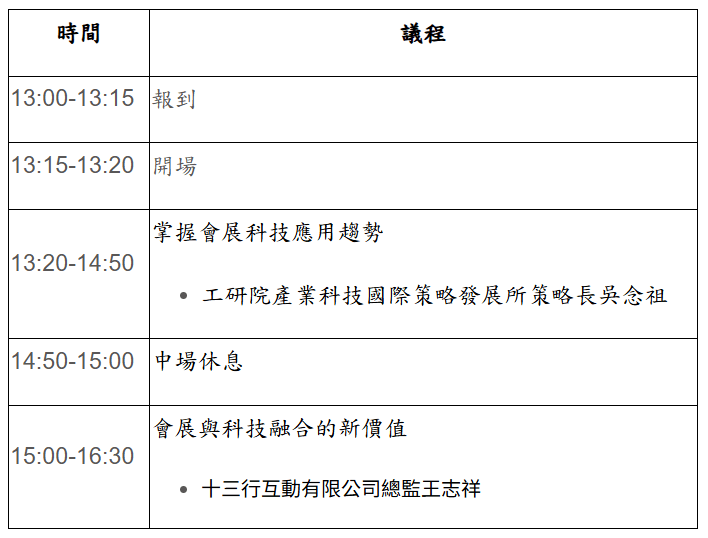 地方會展超能力-專業經營帶動訪客經濟-臺南場